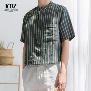 Solid Pattern Type Men's Dress Shirt Custom Logo Long Sleeve Breathable Cotton