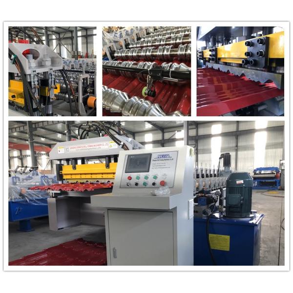 Metal step tile with filming for roofing sheet rolling forming machine