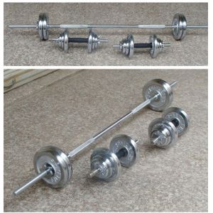 bear 20kg -100kg dumbbell ,barbell chrome adjustable for weightlifting