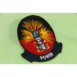 7.5x7cm Embroidered Fabric Cloth 3D Patch POWER Typeface