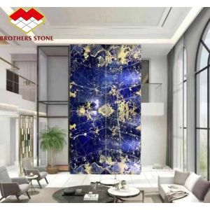 Modern Blue Stone Polished Cloisonne Marble Tile for Dining Room and Living