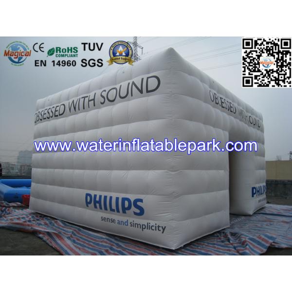 PVC Promotion Inflatable Air Tent 4 Seams Stitching With Logo Printing