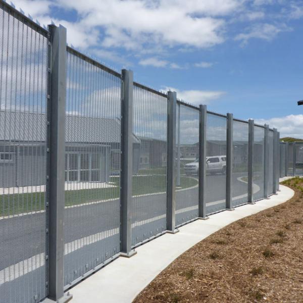 Cheap Galvanized Anti Climb Metal 3 Wave Bends 358 Security Wire Mesh Fence With Barbed Wire.jpg