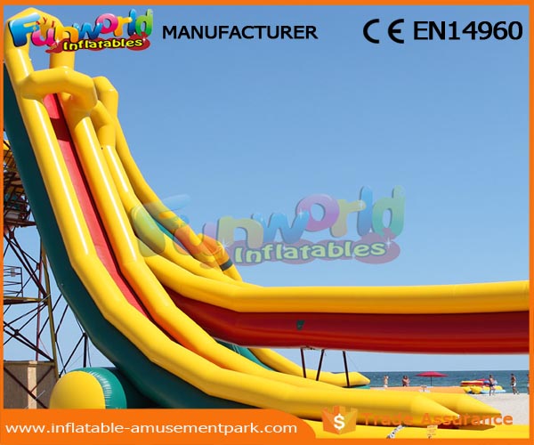 0.55 MM PVC Tarpaulin Crazy Long Water Slide City Giant Inflatable Water Slide
