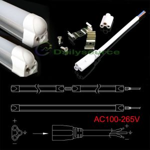 T8 Set 60cm 8W SMD 3014 LED Straight Led Tube Light Bulbs 100V-265V