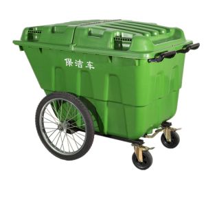 400L trash can trolley dumping carts with wheels