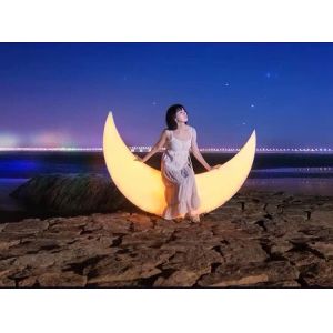 Glow Led Moon Chair with Rechargeable Lithium Battery