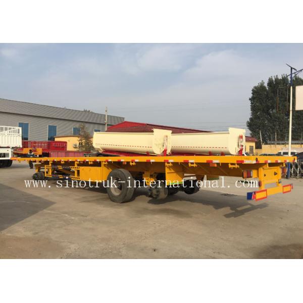 28T Flatbed Full Trailer ABS With Front HOWO Cargo Hook