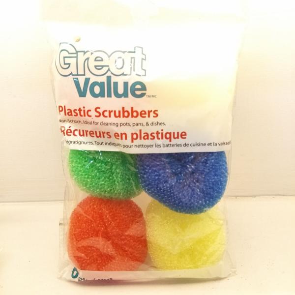 Kitchen Colorful Plastic Mesh Scourer Soft for Hand Sponge in Plastic Scouring Pad