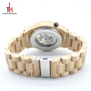OEM ODM Waterproof Wood Watch / Luxury Wooden Mechanical Watch