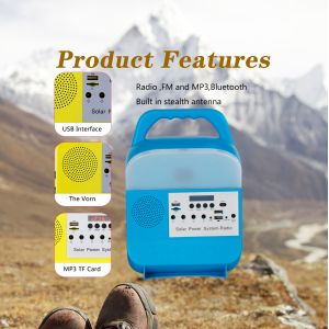 8000mah Solar Rechargeable Camping Light With MP3 Radio