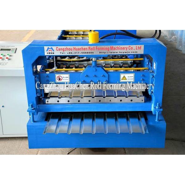 5.5 Kw Metal Wall Panel Roll Forming Machine C r 12 Cutting Blade with Hydraulic Cutting