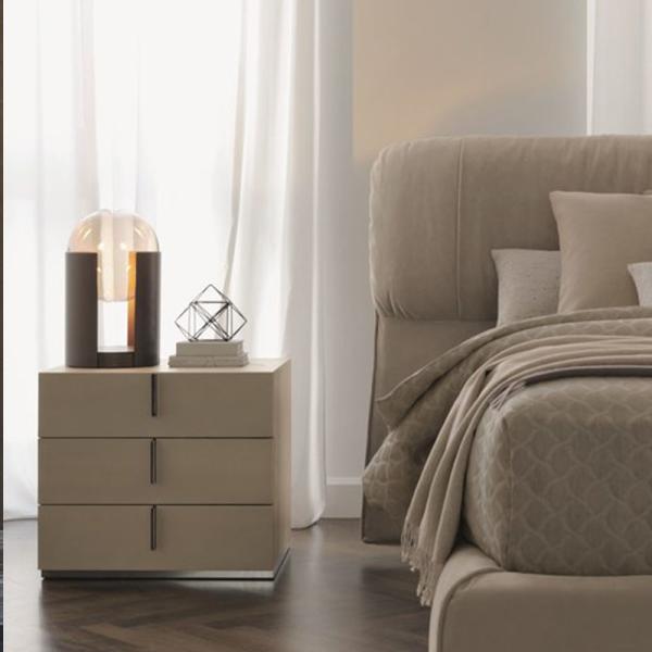 Modern glass dressing LED table lamps bedroom bedside lights grey table lamp(WH