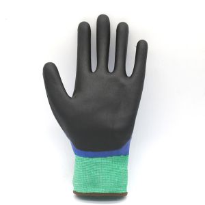 ZM 18 Gauge Cut Resistant Oil Resistant Working Gloves Smooth And Sandy Nitrile