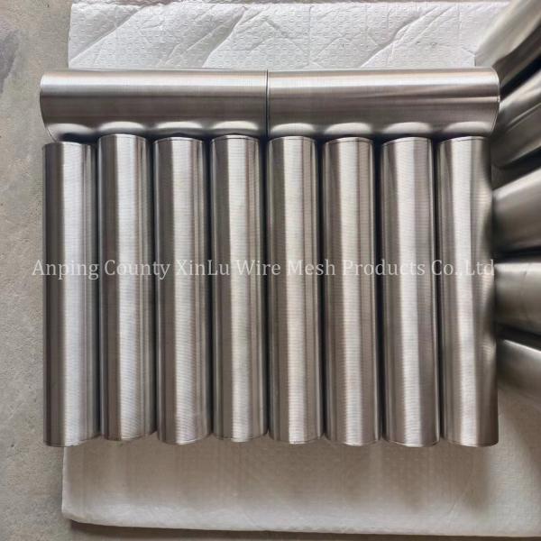 Stainless Steel V Wire Wrapped Continuous Slot Johnson Strainer Tube with Bevel Plain End Connection