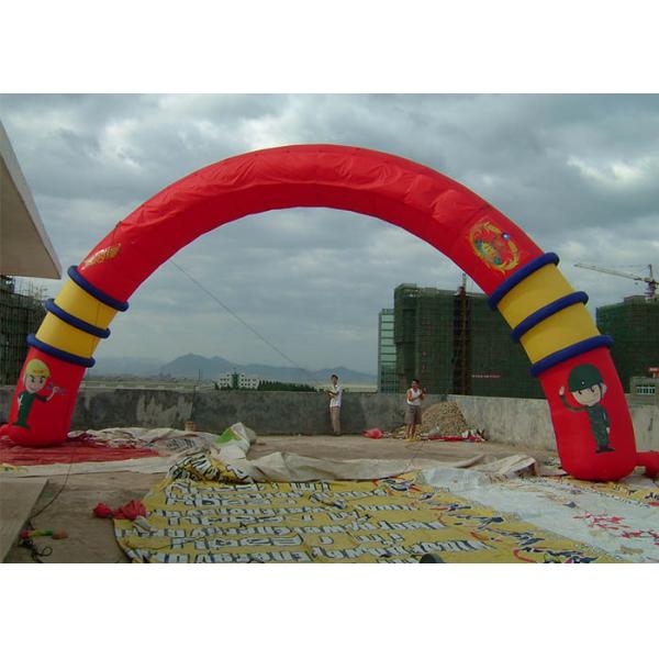 Yellow 0.55 mm PVC Inflatable Airblown Arch , Giraffe Entrance Archway Custom