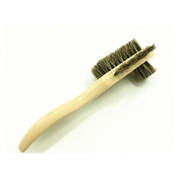 Natural Pig Hair Brush Wood Handle / Home Shoe Cleaning Brush