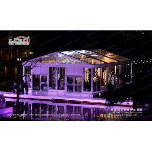Exhibition Glass Wall Outdoor Event Tents 10x10m UV Resistant