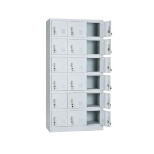 18 Door Key Lock Metal Storage Cabinet For Cell Phone Charge