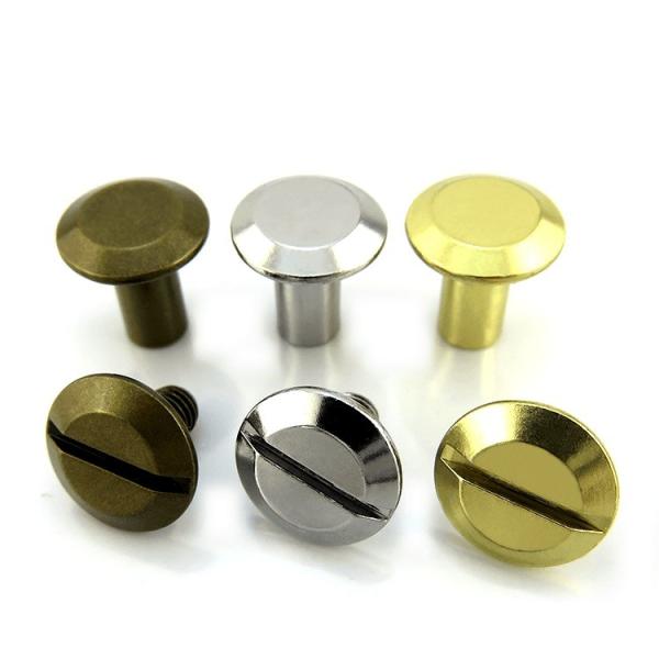 Buy HEX Head Style Solid Brass Flat Head Chicago Screw Rivets for Leather Craft Versatile at wholesale prices