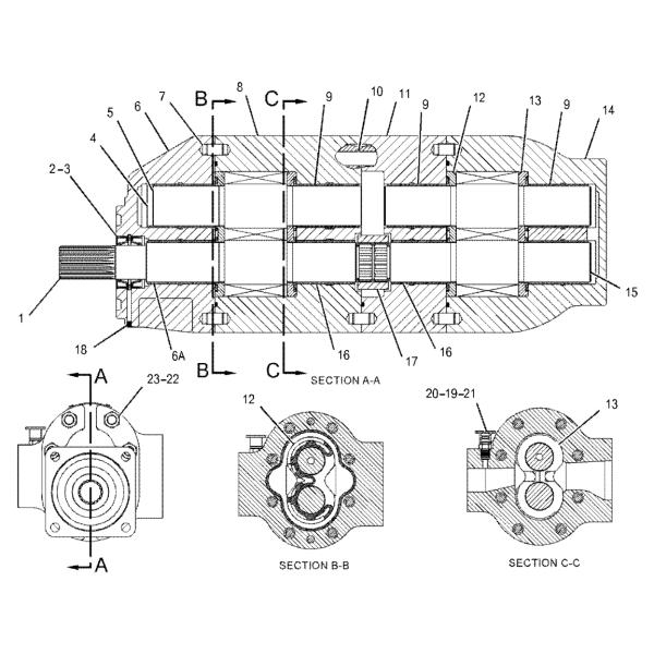 161-7340 165-4500 175-6253 1654500 8E3882 for Caterpillar 789C 789D Hydraulic Main Pump Hydraulic Gear Pump Fan And Pilot Pump Aftermarket Original