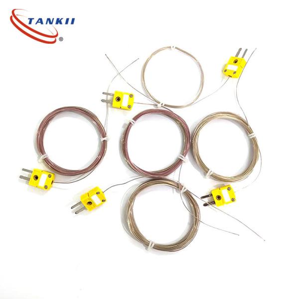2-Core Miniature K Type Cable / Thermocouple Cable With Stainless Steel Screen Jacket
