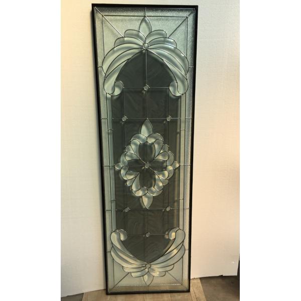 Decorative Door Leaded Glass Classic Beveled 25.4MM Panels For Doors Brass