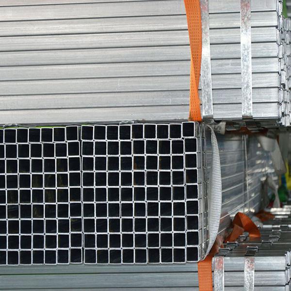 Non-oiled Galvanized Square Tube Steel for 75x75 Square Rectangular Hollow Steel Tubes