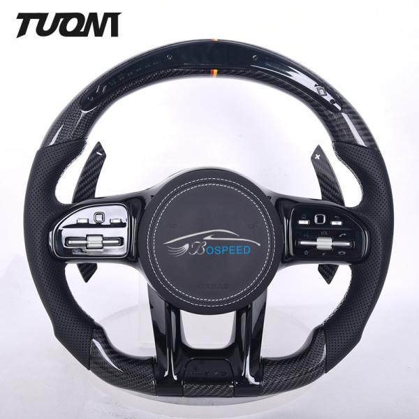 Buy Glossy Carbon Fiber Leather LED Mercedes Benz W204 W205 A45 Steering Wheel at wholesale prices