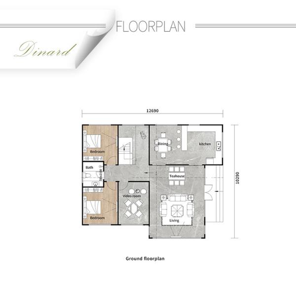 Quality Eco Friendly Prefabricated Light Steel Frame House Luxury Villa For Family