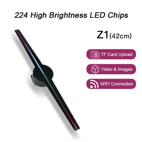 Realistic Hologram Advertising Display Large 3D Hologram Fan For Shopping Malls