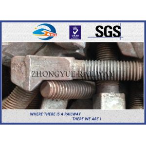 China M20x100mm Special Railroad Bolts With Clip Bolt Head HDG Coating on sale