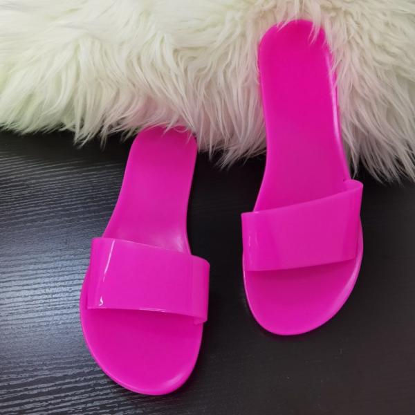 Buy Flat Heel EVA Female Jelly Slippers ODM Acceptable at wholesale prices
