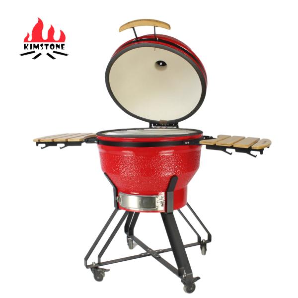 KIMSTONE New Design Deflector 26 Inch Kamado Joetisserie Rotisserie Brown Kamado, Bbq Komodo 26 Inch Kamado Grill