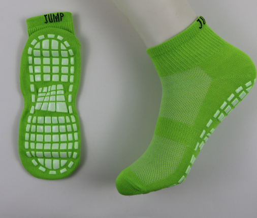 Colorful Polyester Kids Trampoline Sock , Safety Non-slip Socks for Playground Indoor