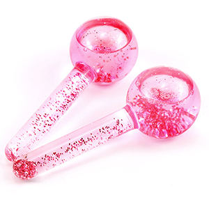 OEM Premium Custom Private Label Frozen Cryo Cooling Massager Pink Ice Globes for Face