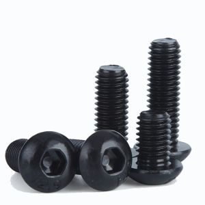 Quality M5-M100 High Strength Black Pan Head Screws ISO7380 Round Cup Bolts for sale