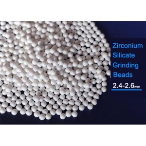 ZrO2 65% Zirconium Silicate Ball 900HV Harness 1.1KN Impact Strength White Color
