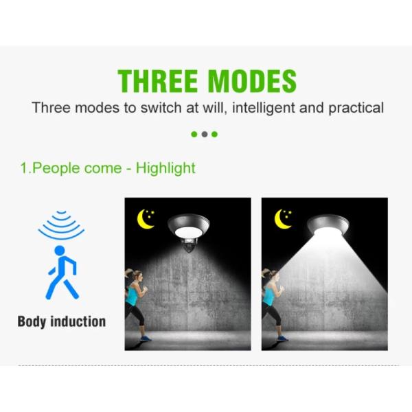 Water Resistance 500LM 5.5v 2.5w Solar Motion Sensor Wall Light FCC Certified