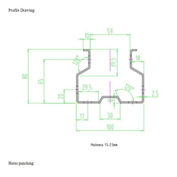 cz purlin Cold Rack Roll Forming Machine Upright Pallet