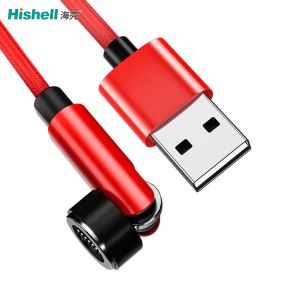 Micro Lighting Magnetic 3 In 1 Cable , Nylon Magnetic Cable Fast Charging