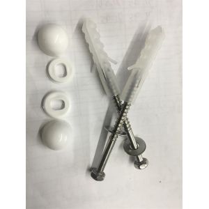 White Toilet Mounting Hardware Toilet Floor Bolts With Stainless Steel Screw