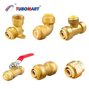 Brass Plumbing Elbow Fittings Lead free Quick Connect Pex Push Fit Fittings