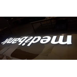 IP65 Custom Laser Cut Metal Signs 50mm Depth RoHs Certified