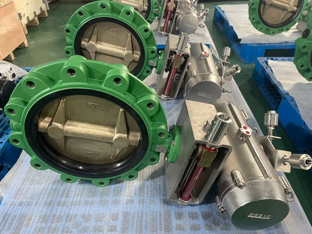 Marine Lug Butterfly Valve Made From Aluminum Bronze with Ss Actuator Remote Valve Operation