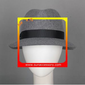 T8981177 Sun Accessory customized fashion winner 100% wool felt fedora hats,