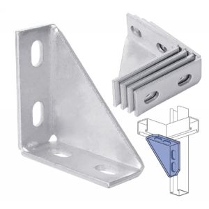 Wing Shape 90 Degree Welded Connector Support Fitting For Strut Channels