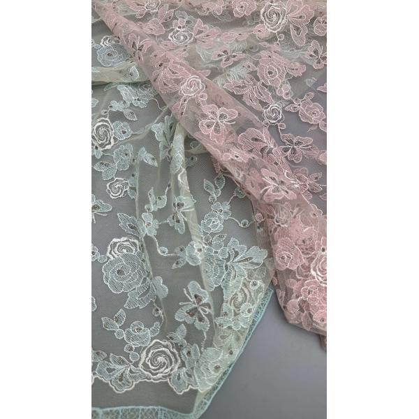 White Lace 3D Floral Elegant And Beauty Luxary Embroidery Fabric Wedding Dresses Gowns