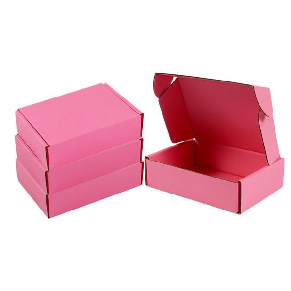 Sturdy 3 Layer Pink Airplane Storage Box Foldable Rigid Box