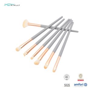 Synthetic Hair 9PCS Wood Handle Makeup Brushes Aluminium Ferrule